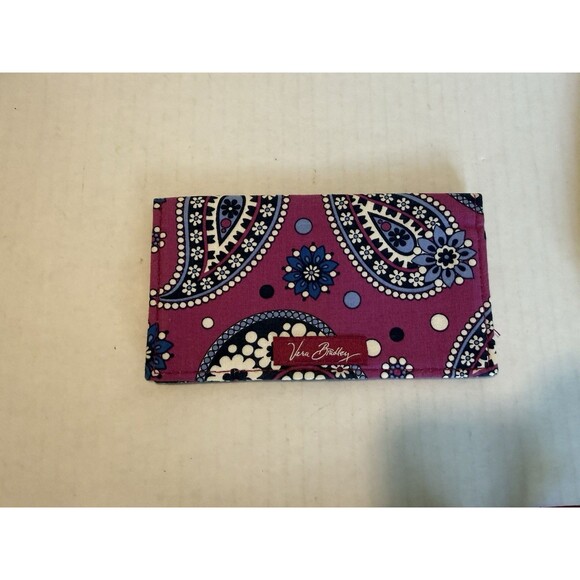Vera Bradley Knot Just a Clutch Purse Boysenberry Paisley Pattern Retired 3 Pcs - Picture 13 of 16